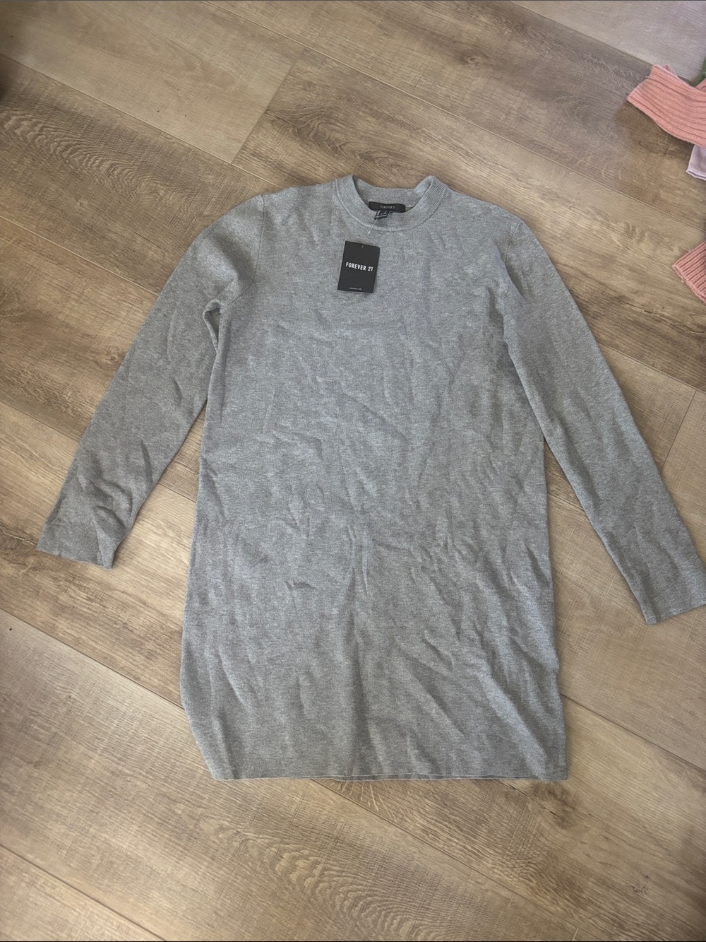 Forever 21 Heather Gray Long Sleeve Sweater Tunic